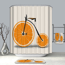 Load image into Gallery viewer, 3D Orange Wheel Bicycle Curtain